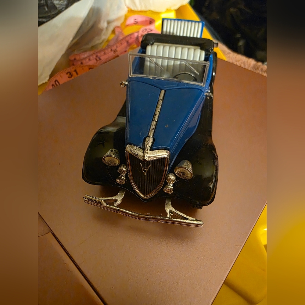 Vintage Blue and Black Model Car